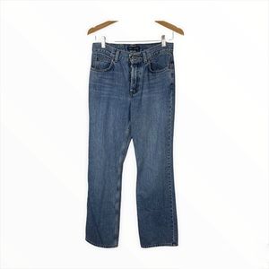 Vintage J. Crew 100% Cotton Made in USA Button Fly Boot Cut Leg Jeans 6 x 32